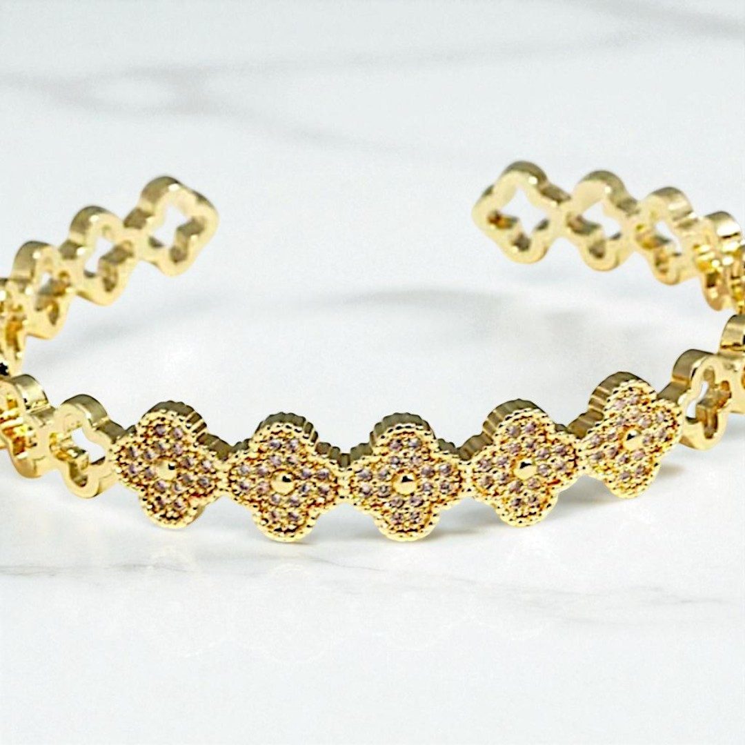 Medusa Accessoires Armreif Klee Offene Armreif günstig online kaufen