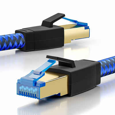 SEBSON LAN Kabel 10m CAT 8 - Netzwerkkabel 40 Gbit/s 2000MHz - RJ45 Stecker Netzkabel, (1000 cm)
