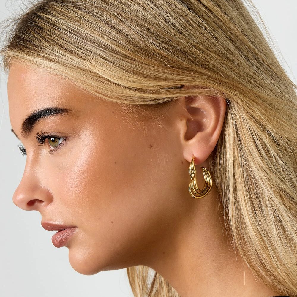 Cala Rose Paar Creolen WAVY HEART