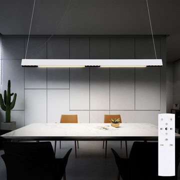 etc-shop LED Pendelleuchte, Leuchtmittel inklusive, Warmweiß, Farbwechsel, LED Hängeleuchte Deckenleuchte dimmbar Glas Farbwechsler Fernbedienung