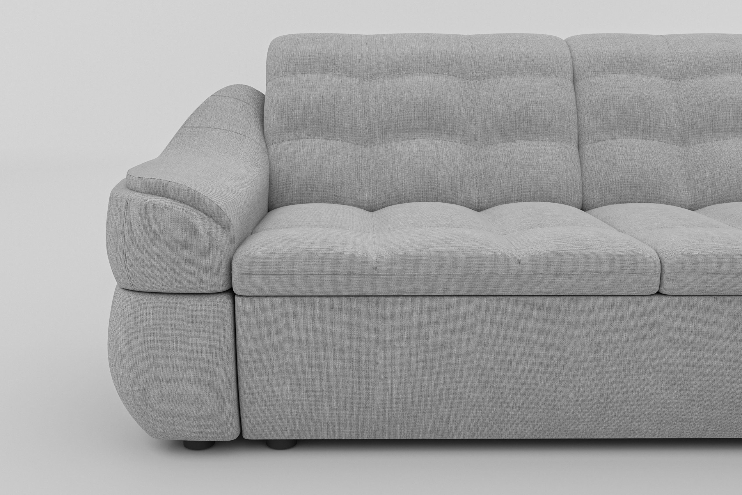 Stylefy Ecksofa Alisa, L-Form, und Armlehnen wahlweise Bettfunktion und mit bestellbar, oder rechts mane mit links Rückenlehne Eckcouch, Bettkasten