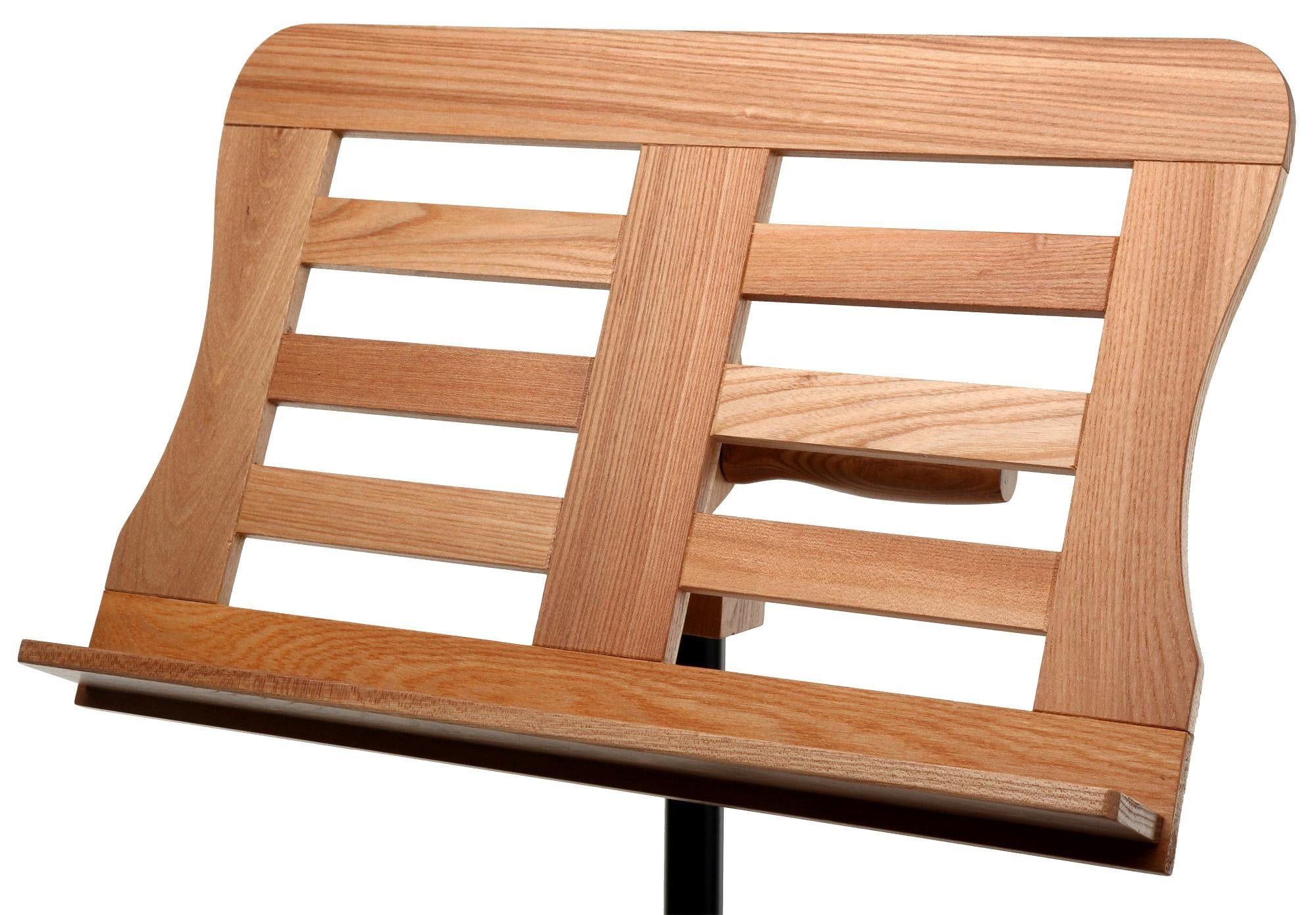 Classic Cantabile Notenpult Holz Orchesterpult, Notenständer, Höhe 93 bis 134 cm einstellbar