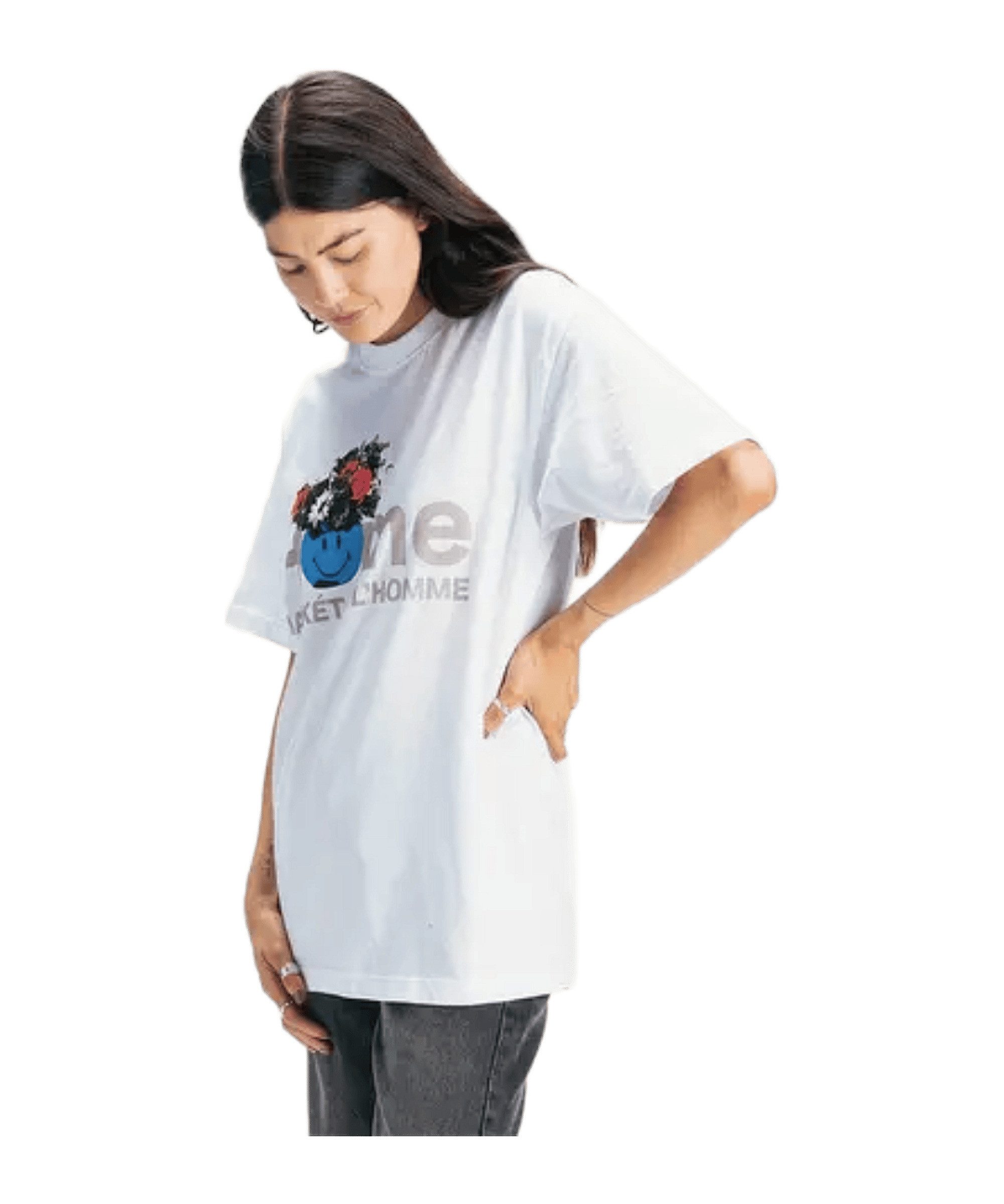 Market T-Shirt Market Smiley de les Homme T-Shirt Kurzarm-Shirts Baumwolle