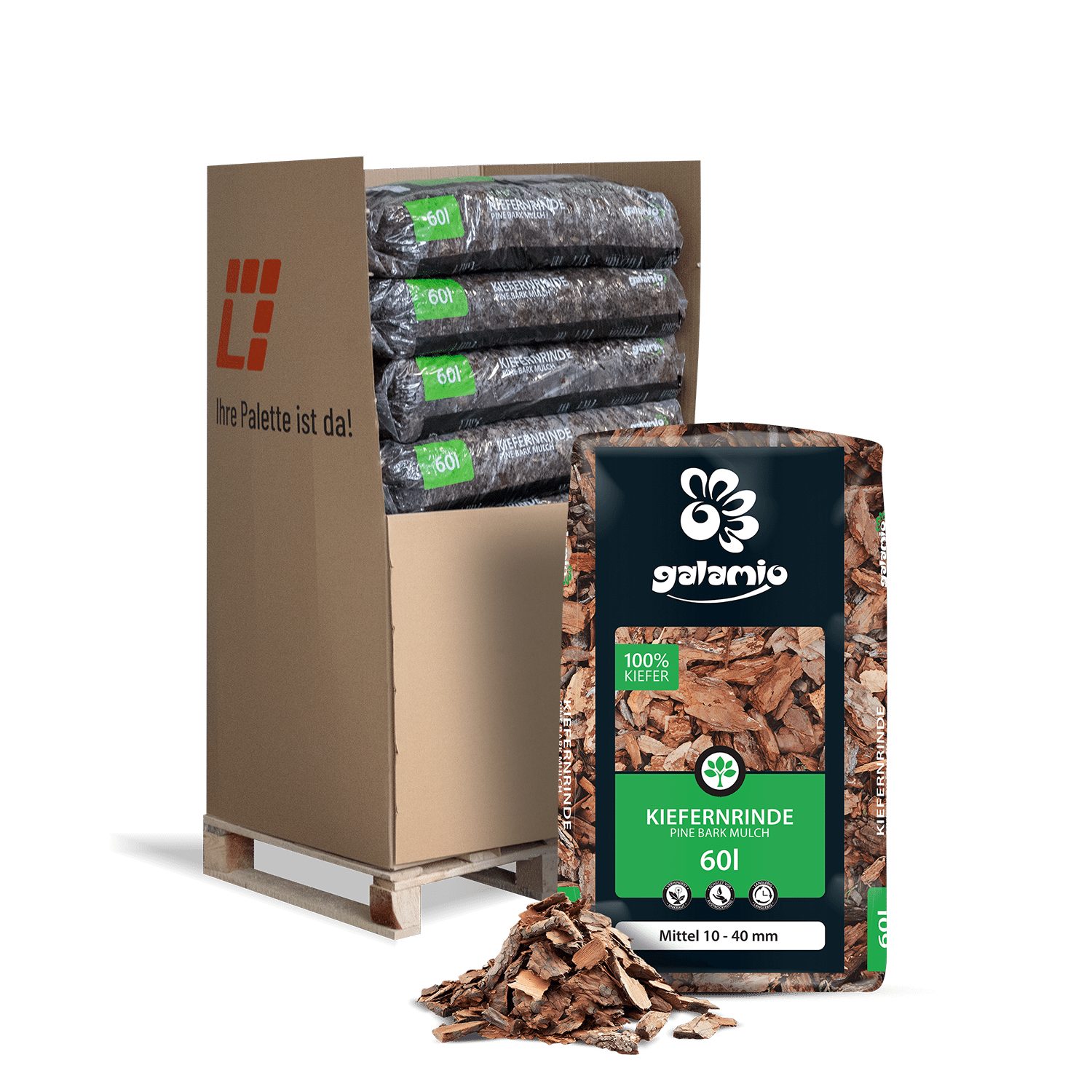 Rindenmulch Kiefer Mittel