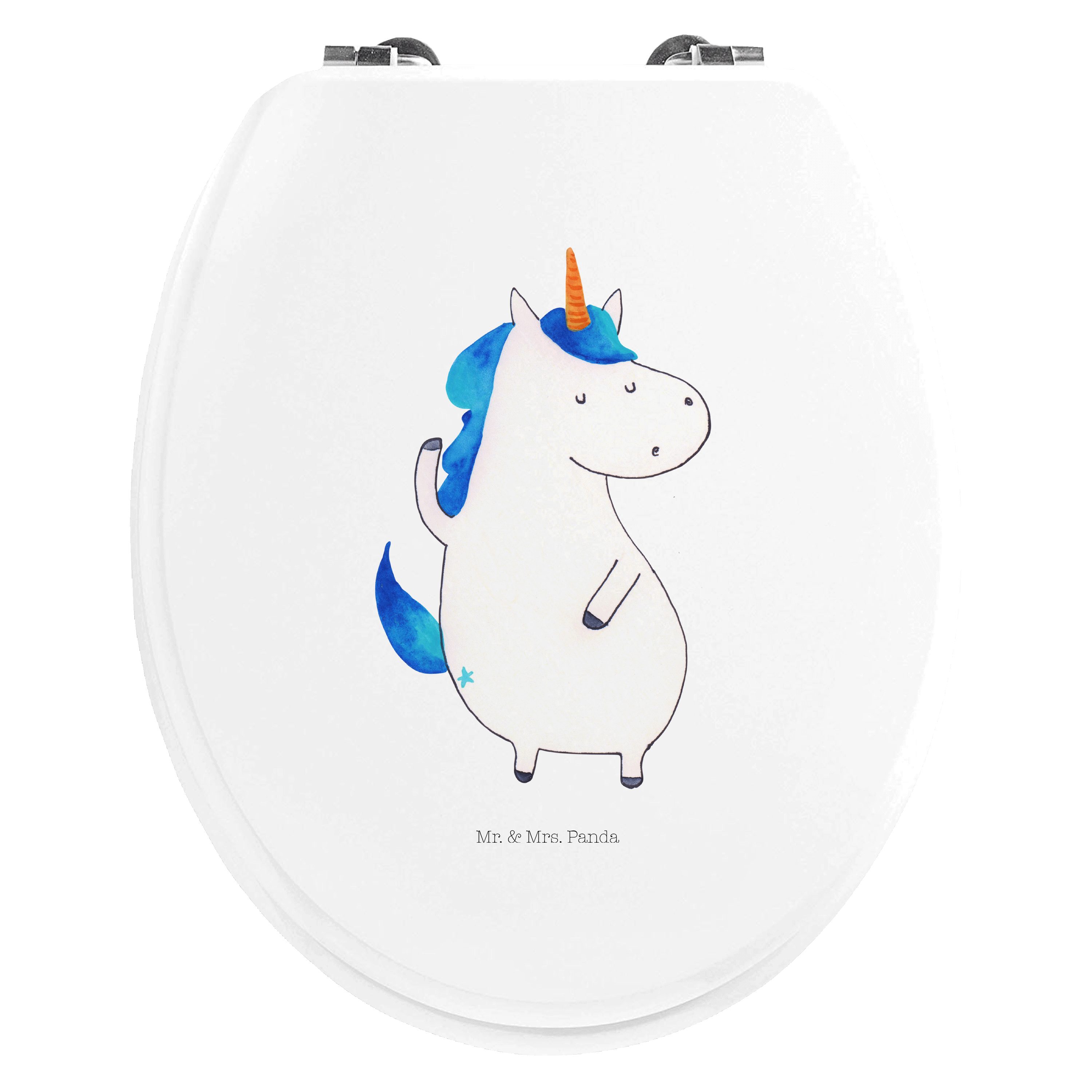 WC-Sitz Einhorn Mann - Weiß - Geschenk, Einhorn Deko, WC-Sitz, Klobrille, Fre