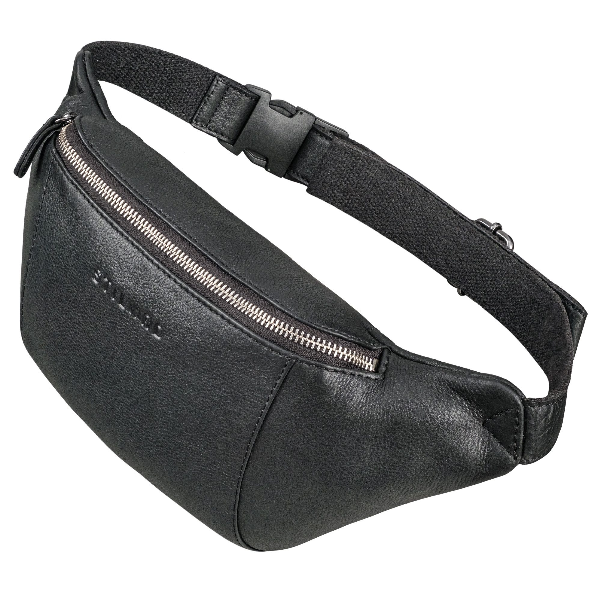 Bauchtasche "Pino" Praktische Bauchtasche aus echtem Leder für Damen und Herren