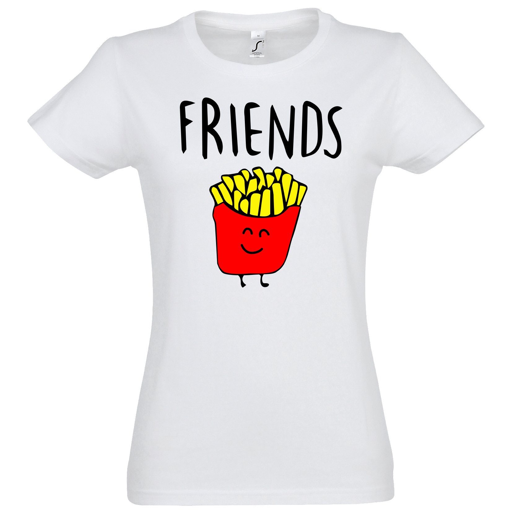 T-Shirt Burger & Pommes Best Friends Damen T-Shirt