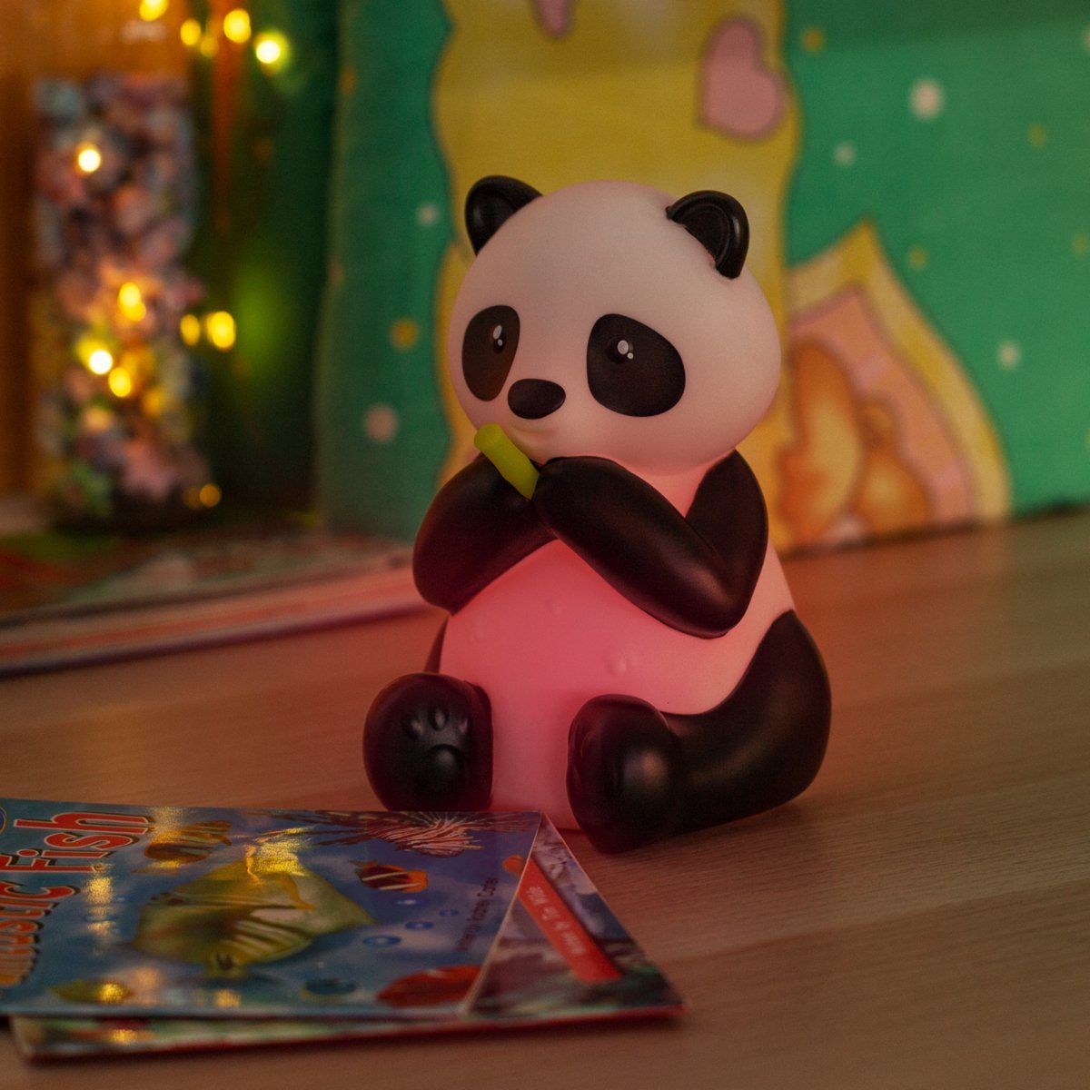 Navaris LED Nachtleuchte RGB Panda Nachtlampe Design Süße Nachtlicht - Farbwechsel