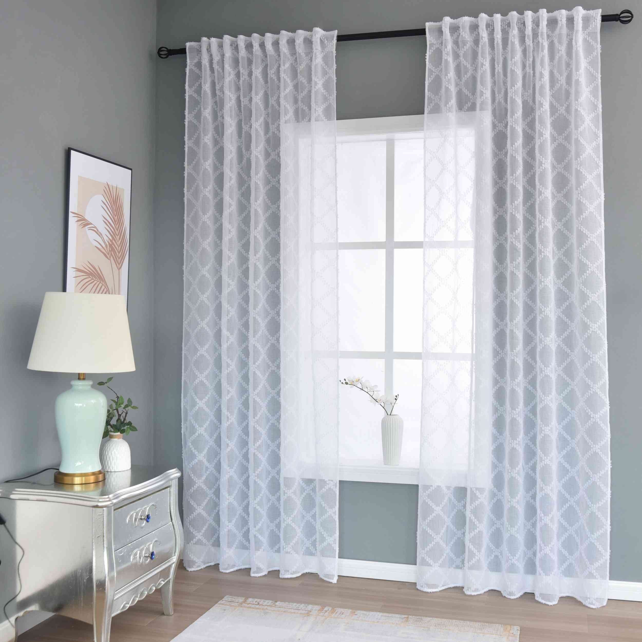 Gardinenbox Gardine (1 St), Multifunktionsband, transparent, Polyester, Diamond »VALENCIA« Multiband Scherli 2023400