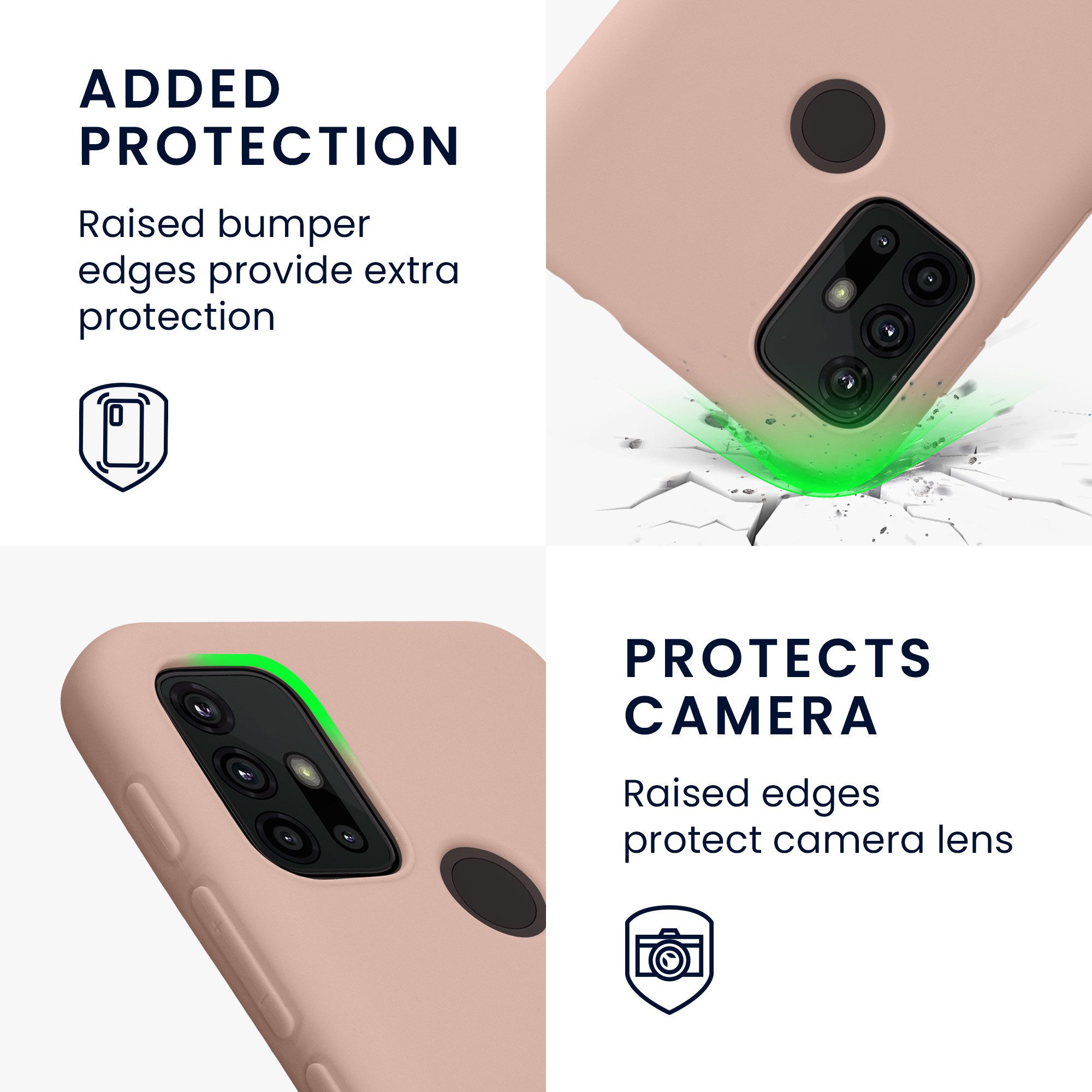 kwmobile Handyhülle Hülle für Motorola Moto G30 / Moto G20 / Moto G10, Hülle Silikon - Soft Handyhülle - Handy Case Cover