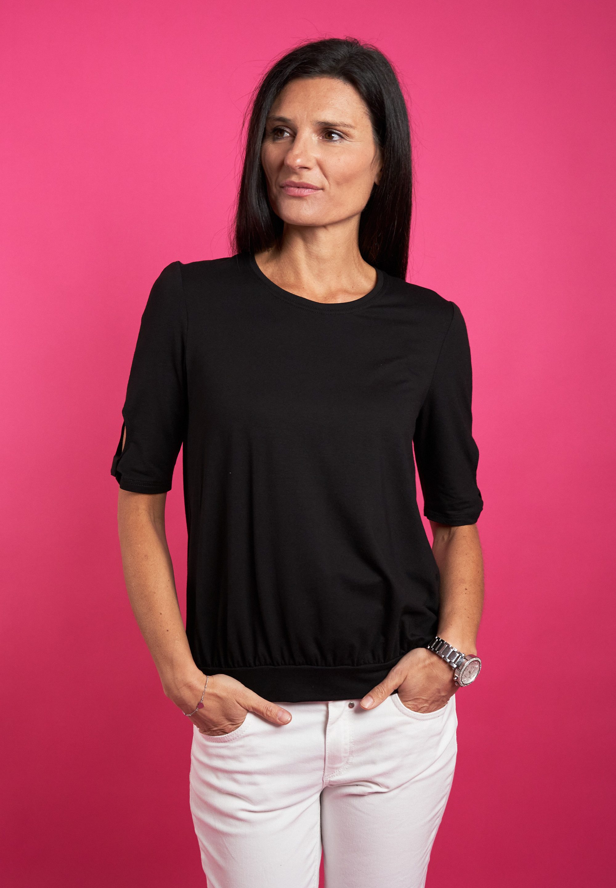 Seidel Moden Rundhalsshirt mit Cut-Out Details, günstig online kaufen