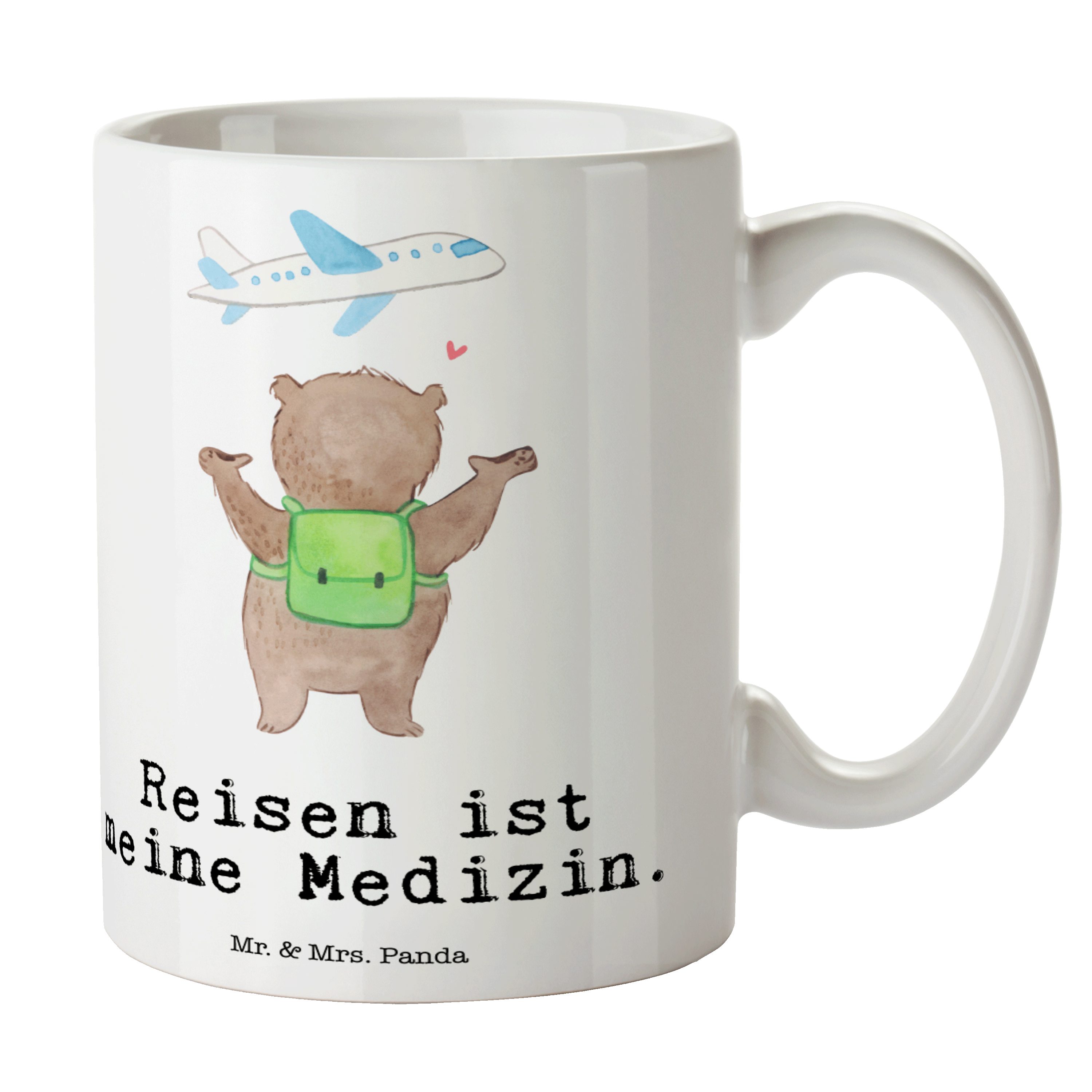 Weiß Bär Panda Tasse Mr. Reiseveranstalter, Geschenk, - - Medizin Keramik Mrs. & Reisen Reisebüro, T,