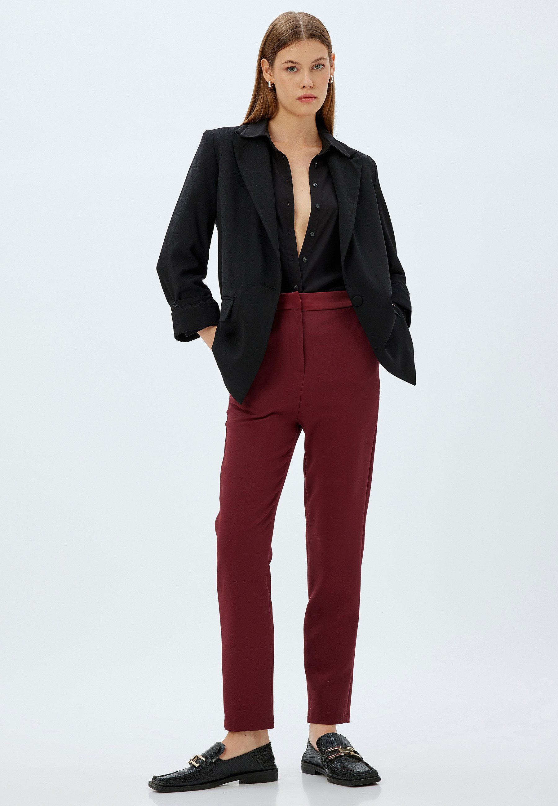 Koton Anzughose Normale Leibhöhe Carrot