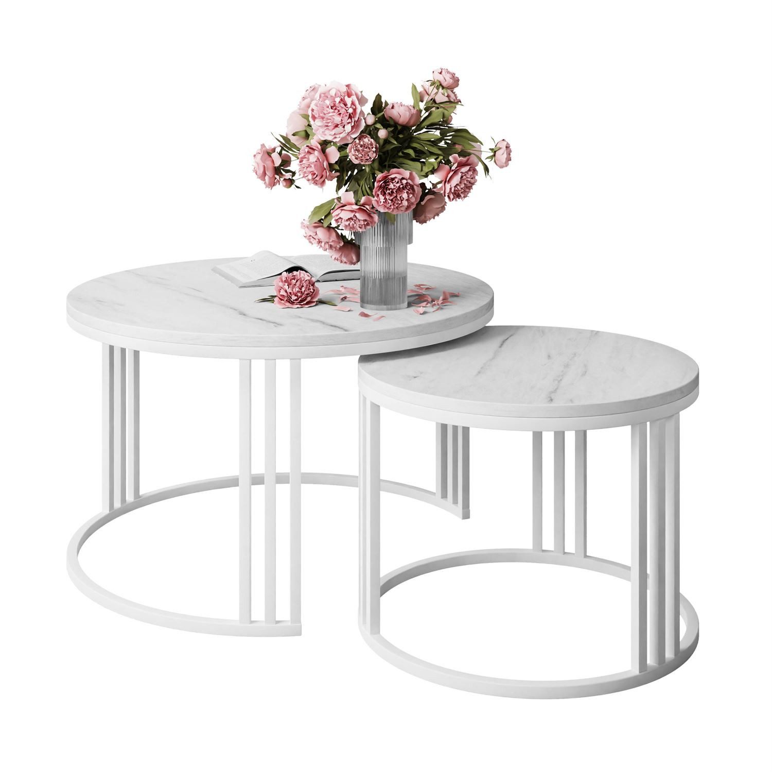 Lookway Couchtisch LORI 2in1 LEVANTO mit Marmorimitat-Platte (2er Set), Dur günstig online kaufen