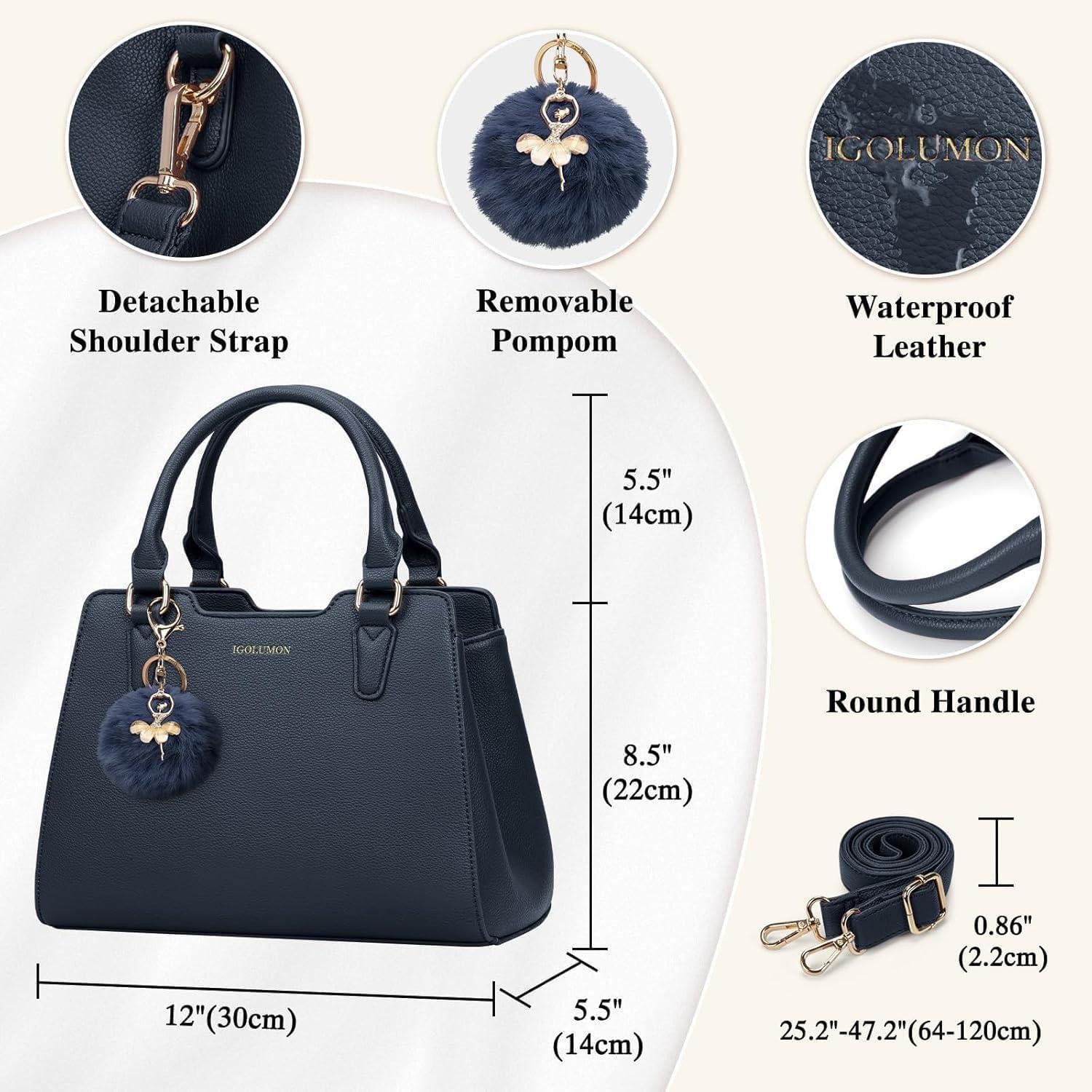LuxusKollektion Henkeltasche Handtasche Damen Mittelgroß Leder Henkeltasche Schultertasche