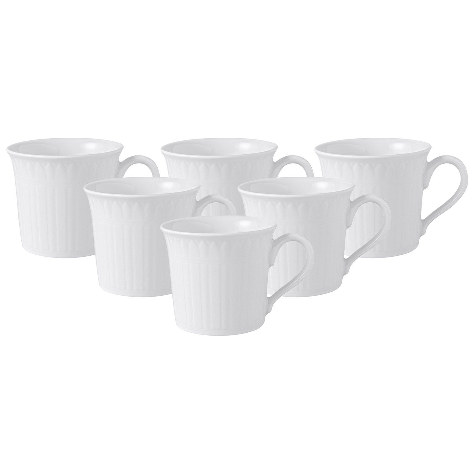 Villeroy & Boch Tasse Cellini Kaffee- / Teetasse 200 ml 6er Set, 6-tlg., Porzellan