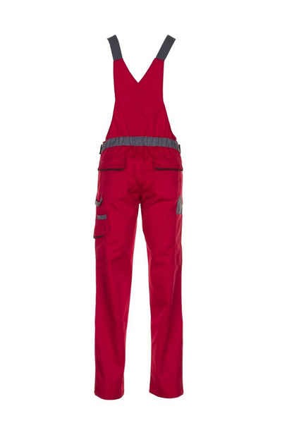 Planam Arbeitslatzhose Damen Latzhose rot/schiefer/schwarz Gr. 38 (1-tlg)