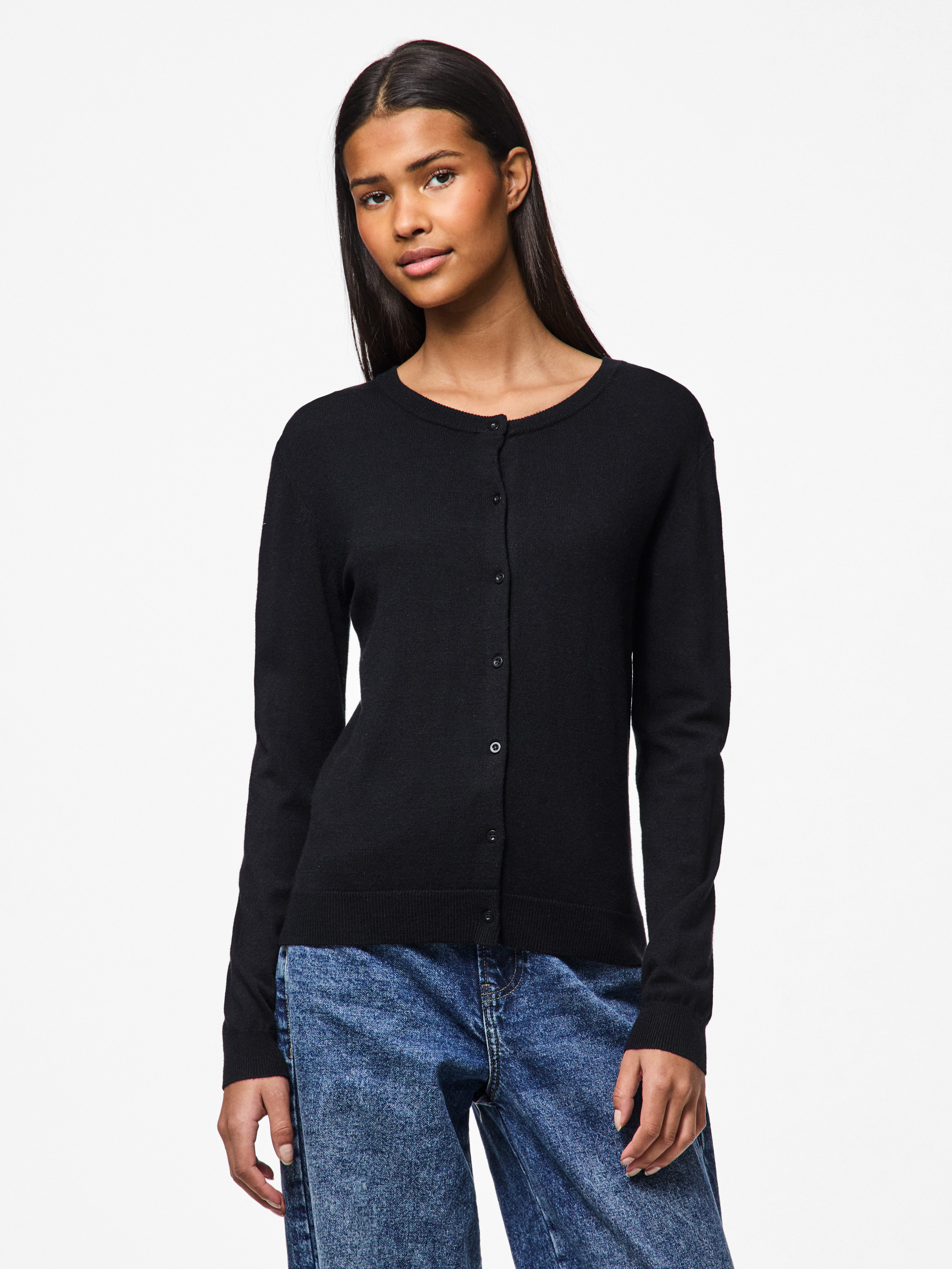 pieces Strickjacke PCNORA LS O-NECK KNIT günstig online kaufen