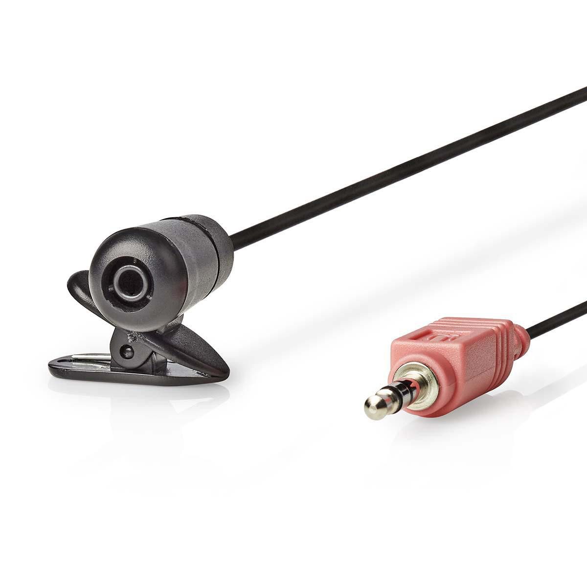 Nedis Mikrofon MICCJ100BK (1-tlg), 3.5 mm Klinke, hohe Empfindlichkeit, für Notebook/Smartphone/Tablets