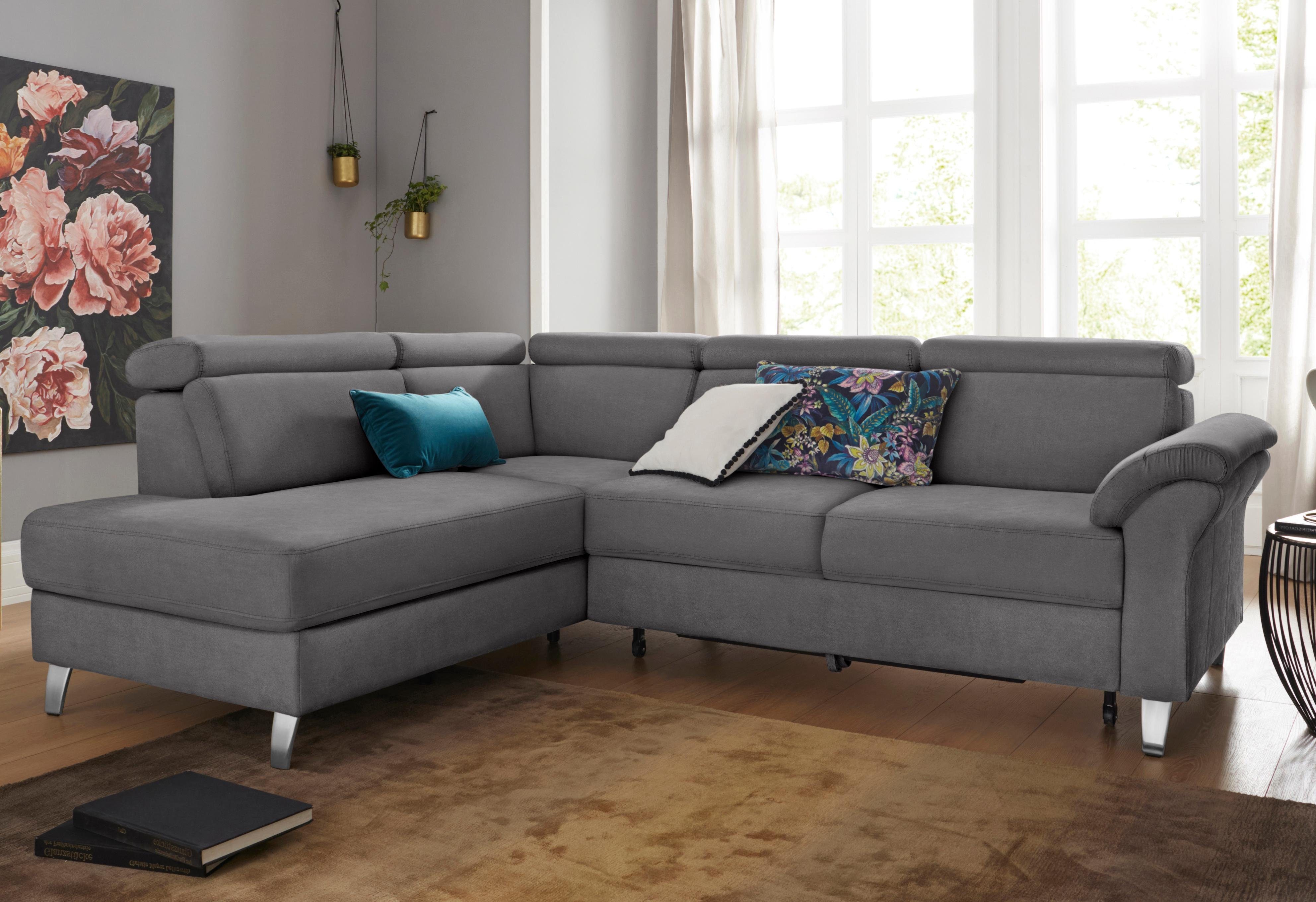 sit&more Ecksofa, inklusive Kopfteilverstellung, wahlweise mit Bettfunktion günstig online kaufen
