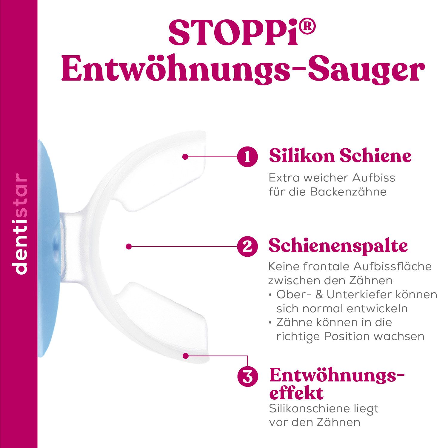 dentistar Schnuller STOPPi Entwöhnungssauger für Kinder ab 24 Monate
