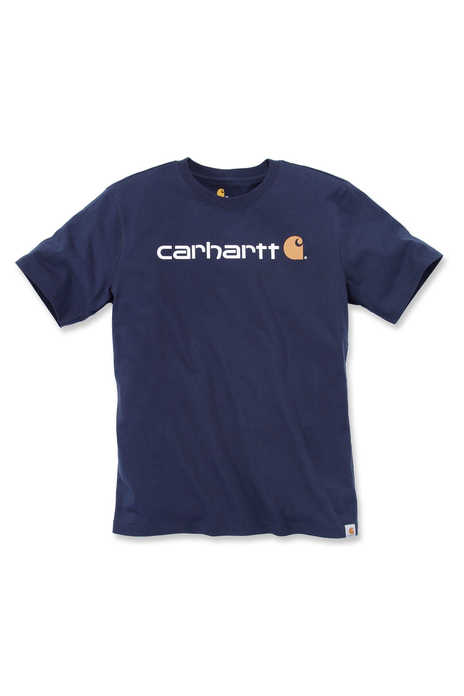 Carhartt T-Shirt Carhartt Herren T-Shirt Relaxed Fit Heavyweight Short-Sleeve Logo Graphic Adult navy