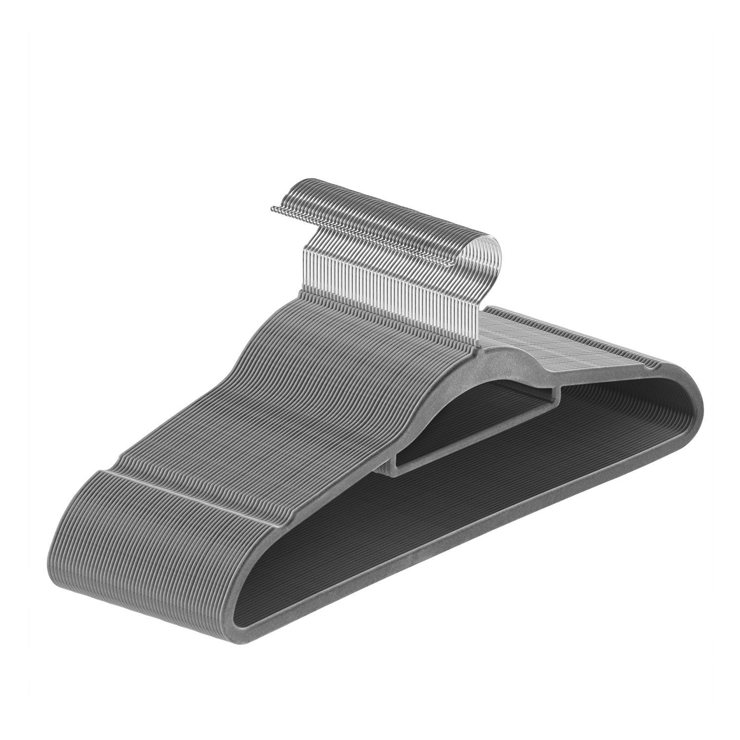 Juskys Kleiderbügel, (50-tlg), Set, schmale Samt Bügel, rutschfest, Kleider günstig online kaufen