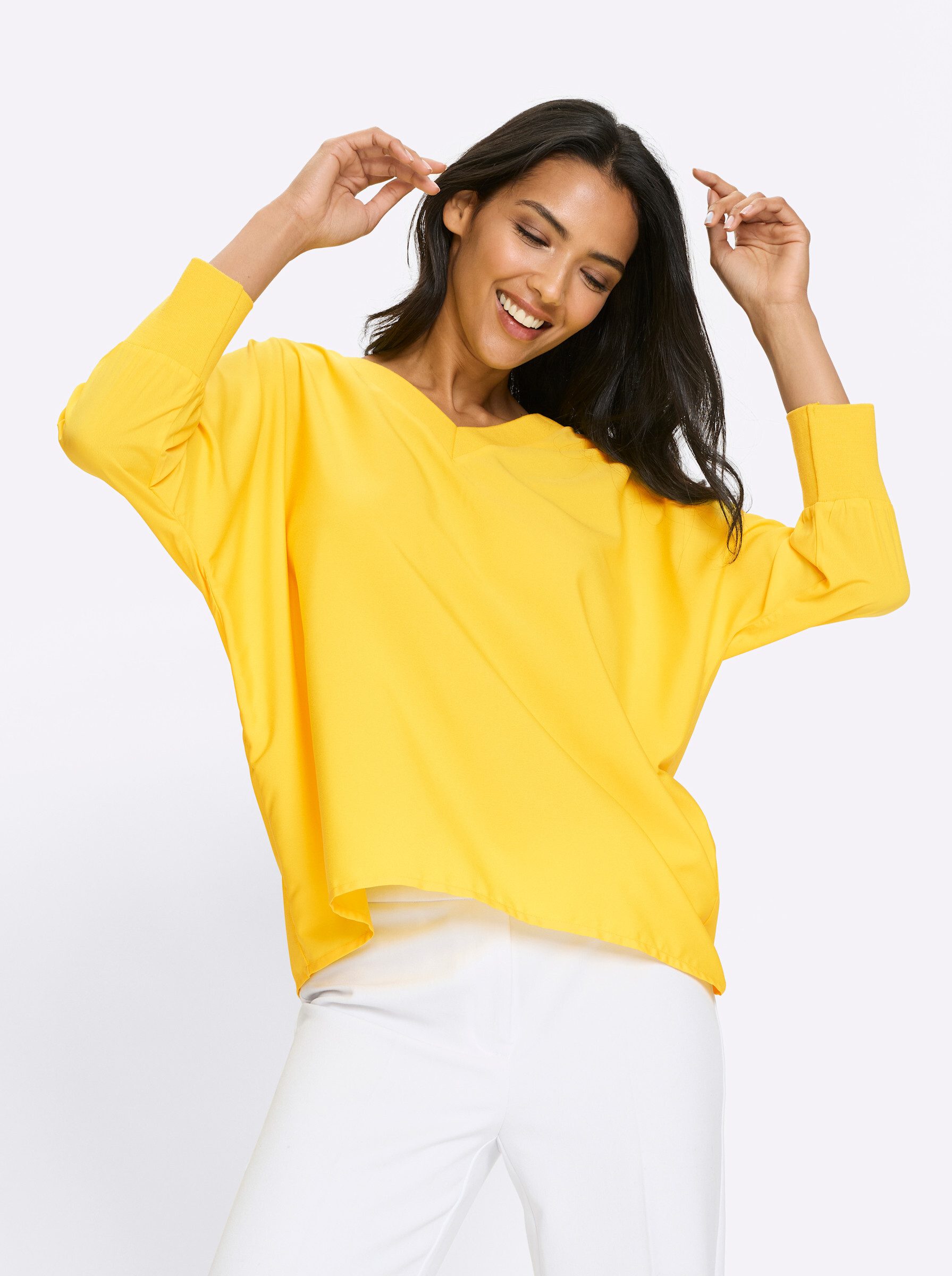 Sieh an! Klassische Bluse Bluse Langarm