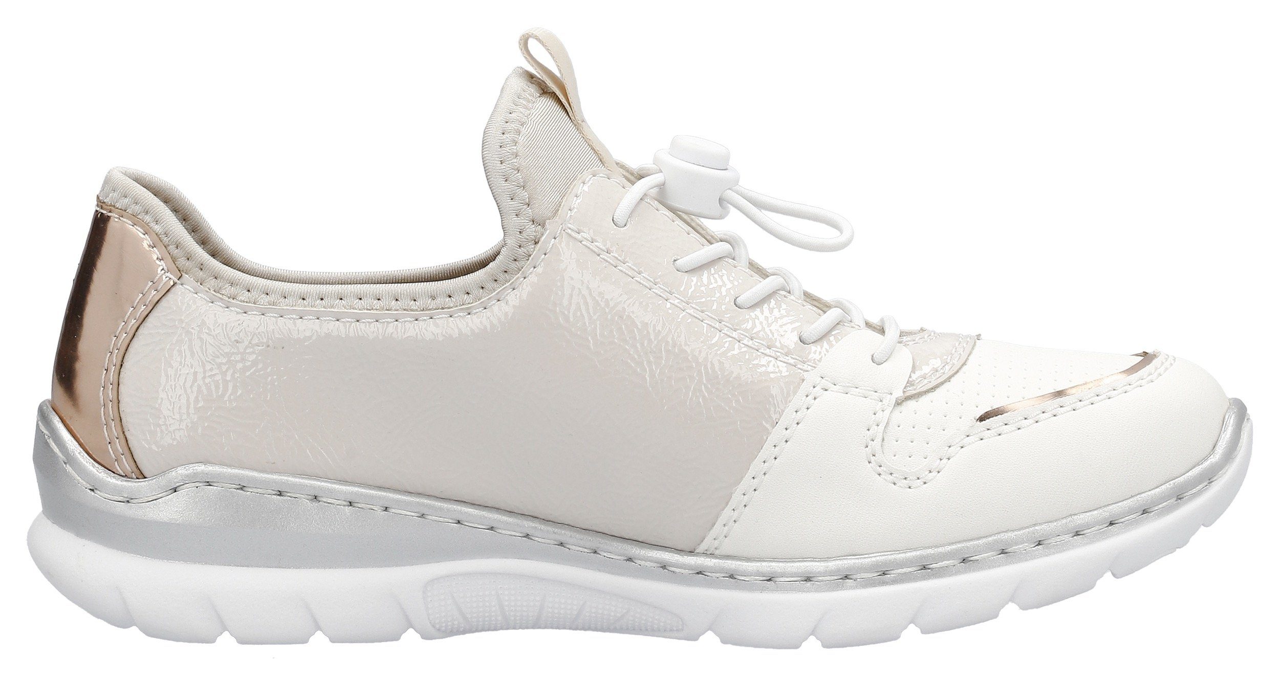 Rieker Slip-On Sneaker Slipper, Schlupfschuh, Freizeitschuh mit Gummizug und Elastikeinstieg