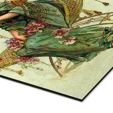 Posterlounge Alu-Dibond-Druck Master Collection, Die Dame mit dem Papagei, Malerei