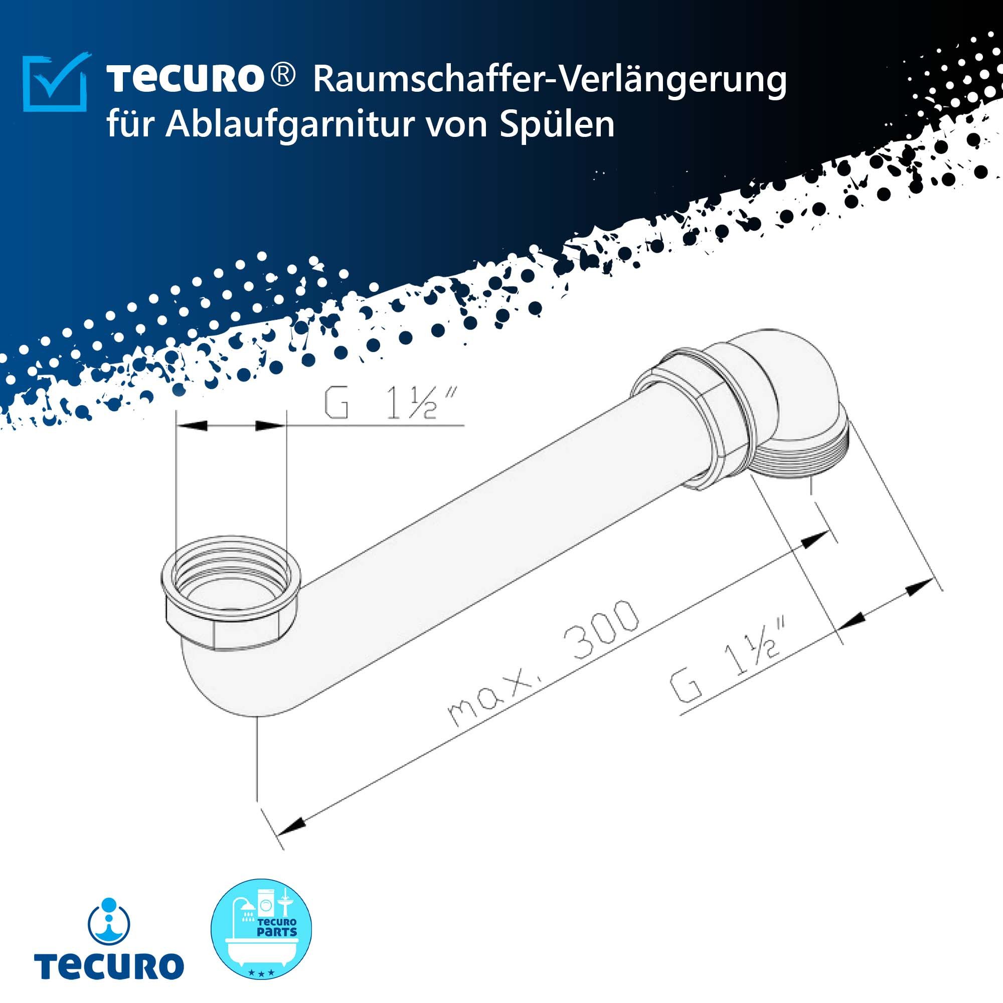 tecuro Siphon Raumschaffer-Verlängerung für Ablaufgarnitur von günstig online kaufen