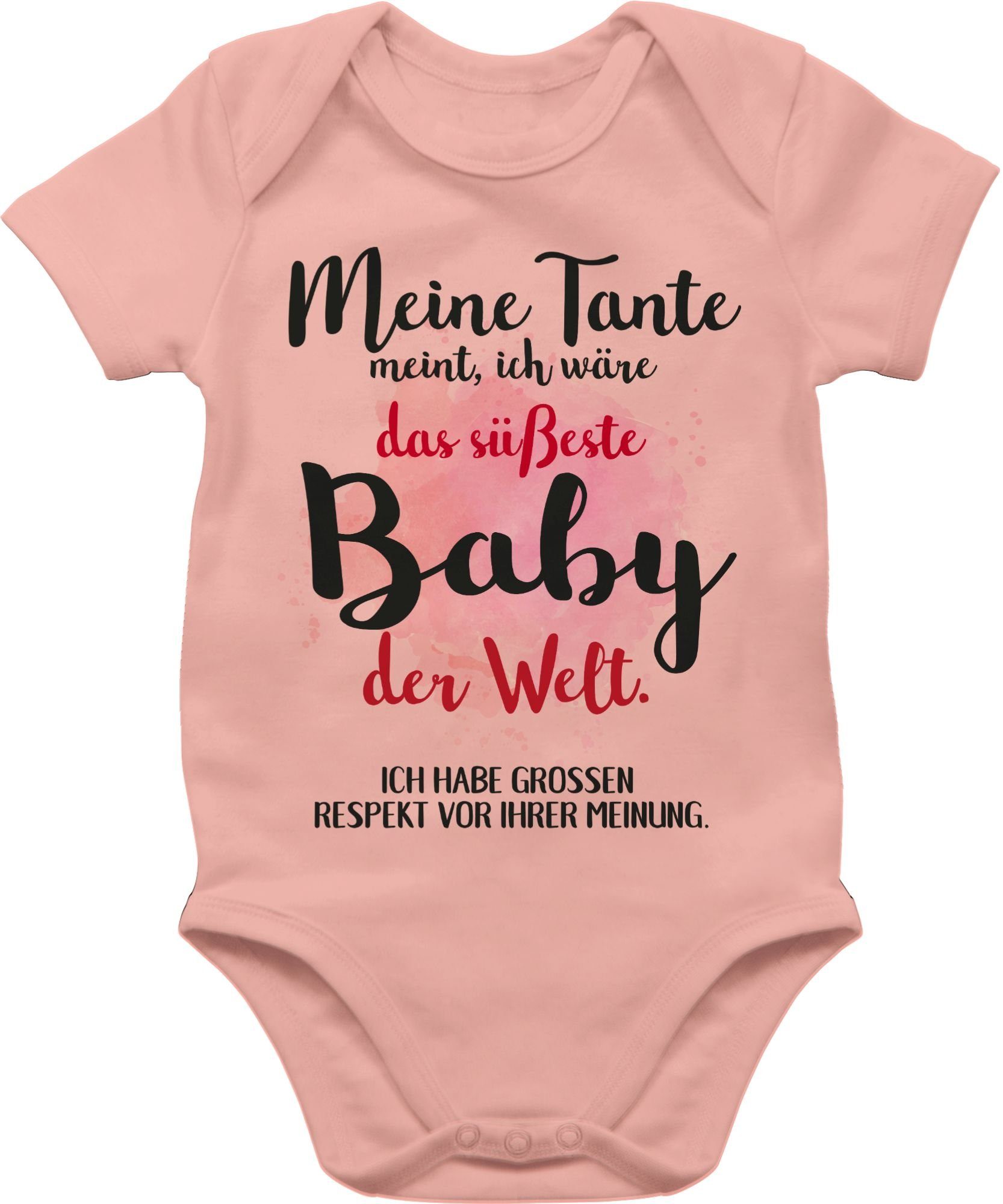Shirtbody Meine Tante meint, ich wäre das süßeste Baby der Welt.