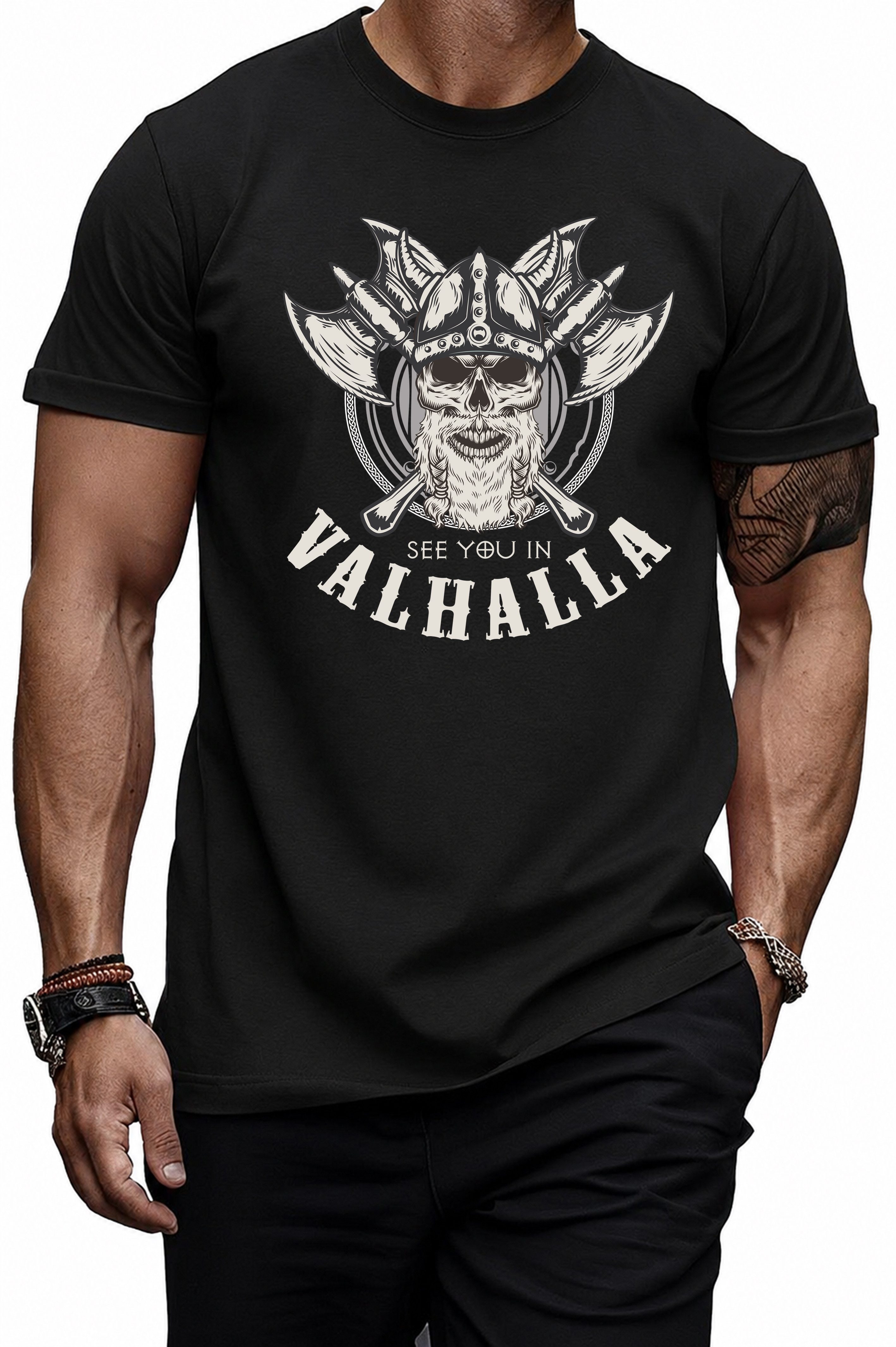 Banco T-Shirt Herren Shirt Rundhals Sommer Basic "Vikings" aus 100% Baumwolle