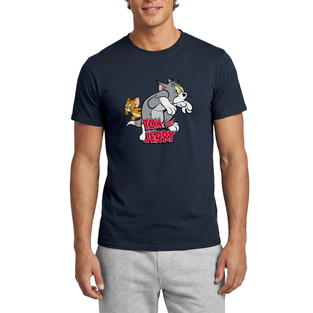T-Shirt Tom Und Jerry Auf Samtpfoten Männer T-Shirt