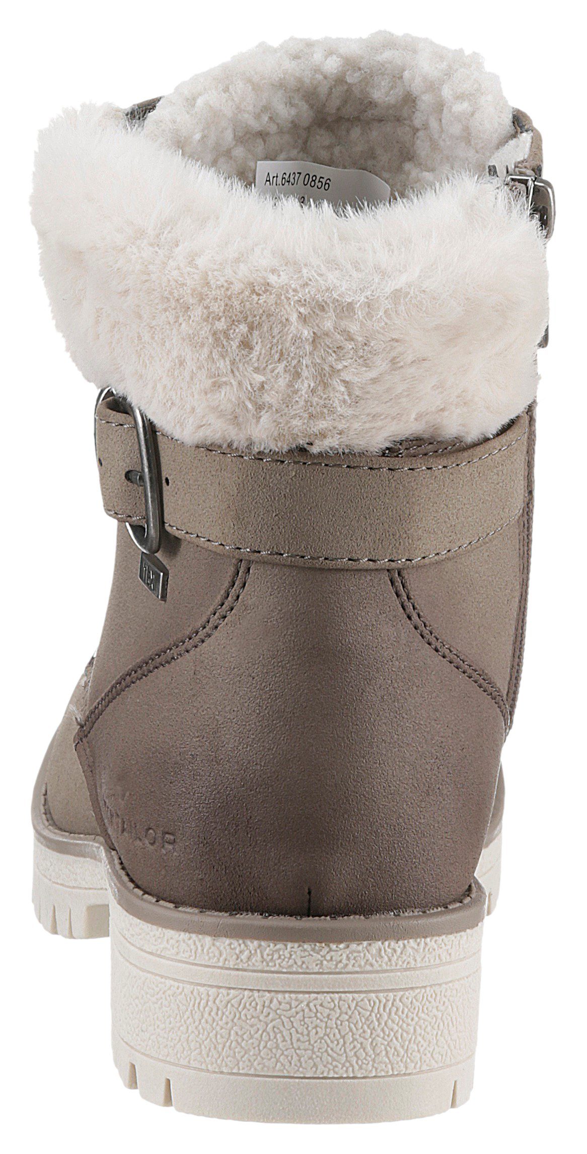 modischer used TOM TAILOR mit Winterboots Zierschnalle taupe