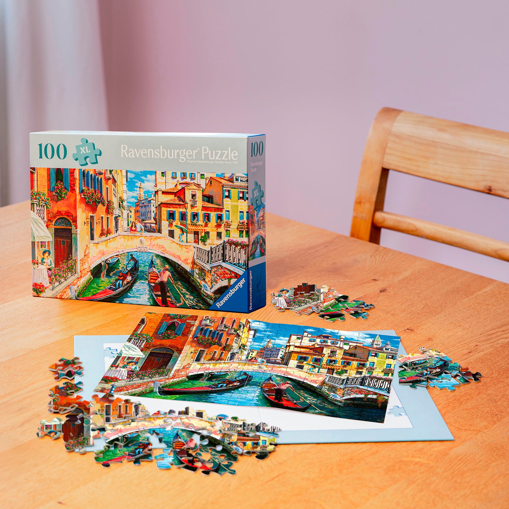 Ravensburger Puzzle Feel Well & Puzzle, Venedig, 100 Puzzleteile, XL, für E günstig online kaufen