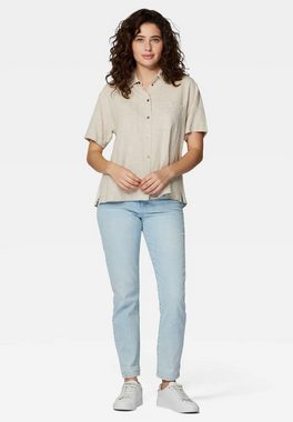 Mavi Blusenshirt Kurzarm Hemd BLUSE 5402 in Beige