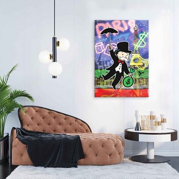ArtMind XXL-Wandbild Flying Monopoly, Premium Wandbilder als Poster & gerahmte Leinwand in verschiedenen Größen, Wall Art, Bild, Canvas