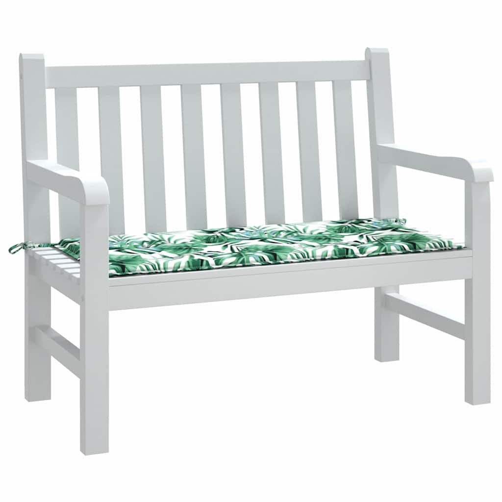 vidaXL Sitzauflage Gartenbank-Kissen Floral Grün 100 günstig online kaufen