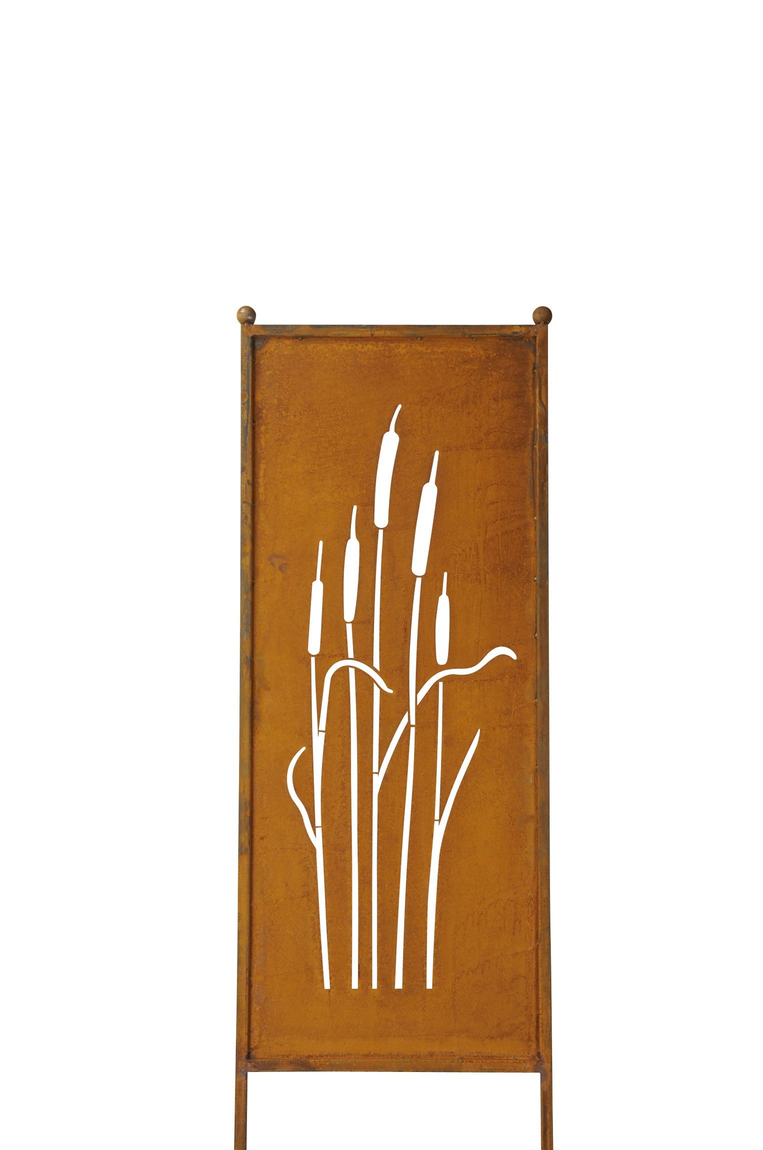 finehomegarden Gartenstecker Stele Metall Schilfkoben Sichtschutz günstig online kaufen
