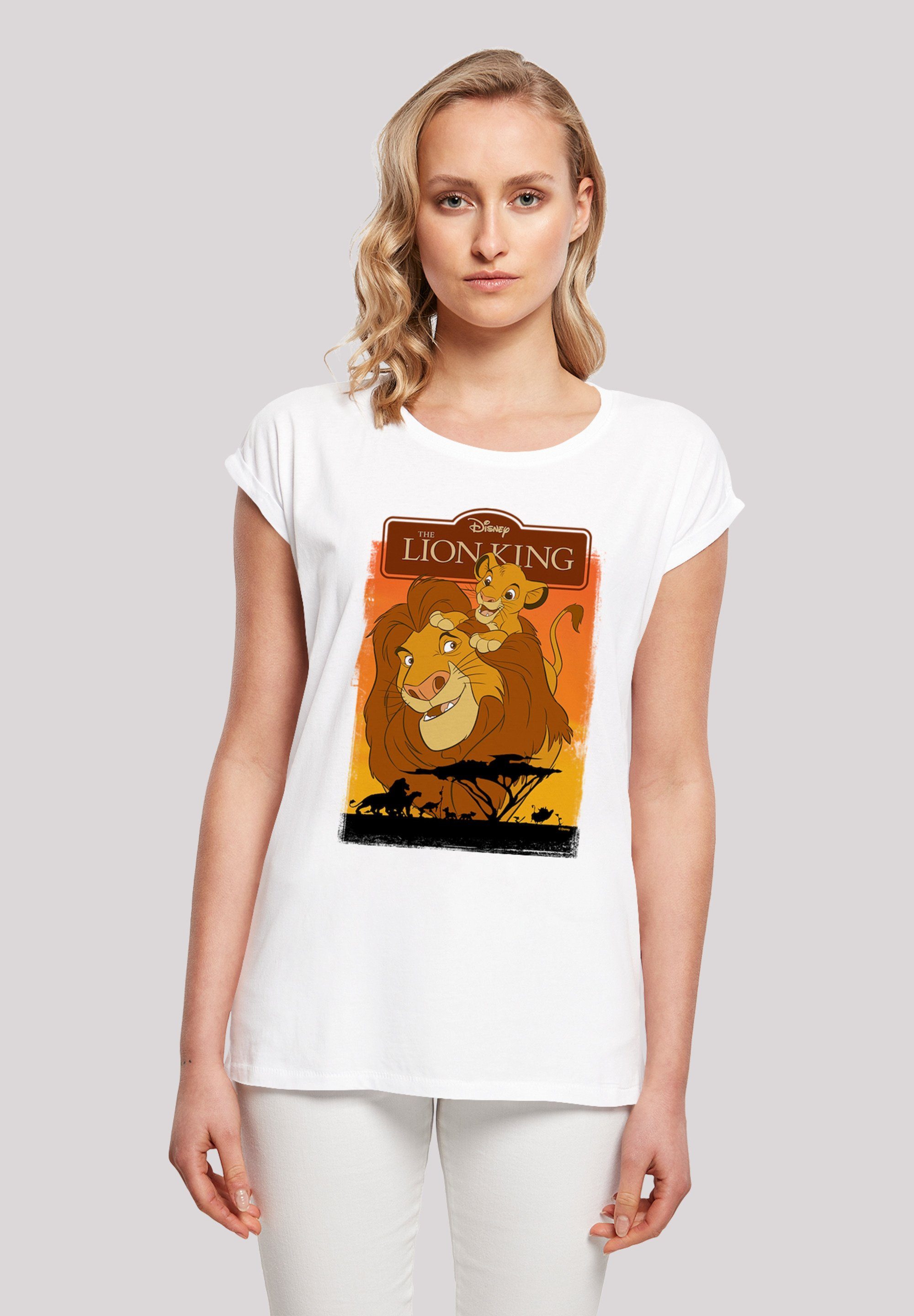 F4NT4STIC T-Shirt König der Löwen Simba und Mufasa Print, Lässiges  Basic-Piece für jeden Tag | T-Shirts