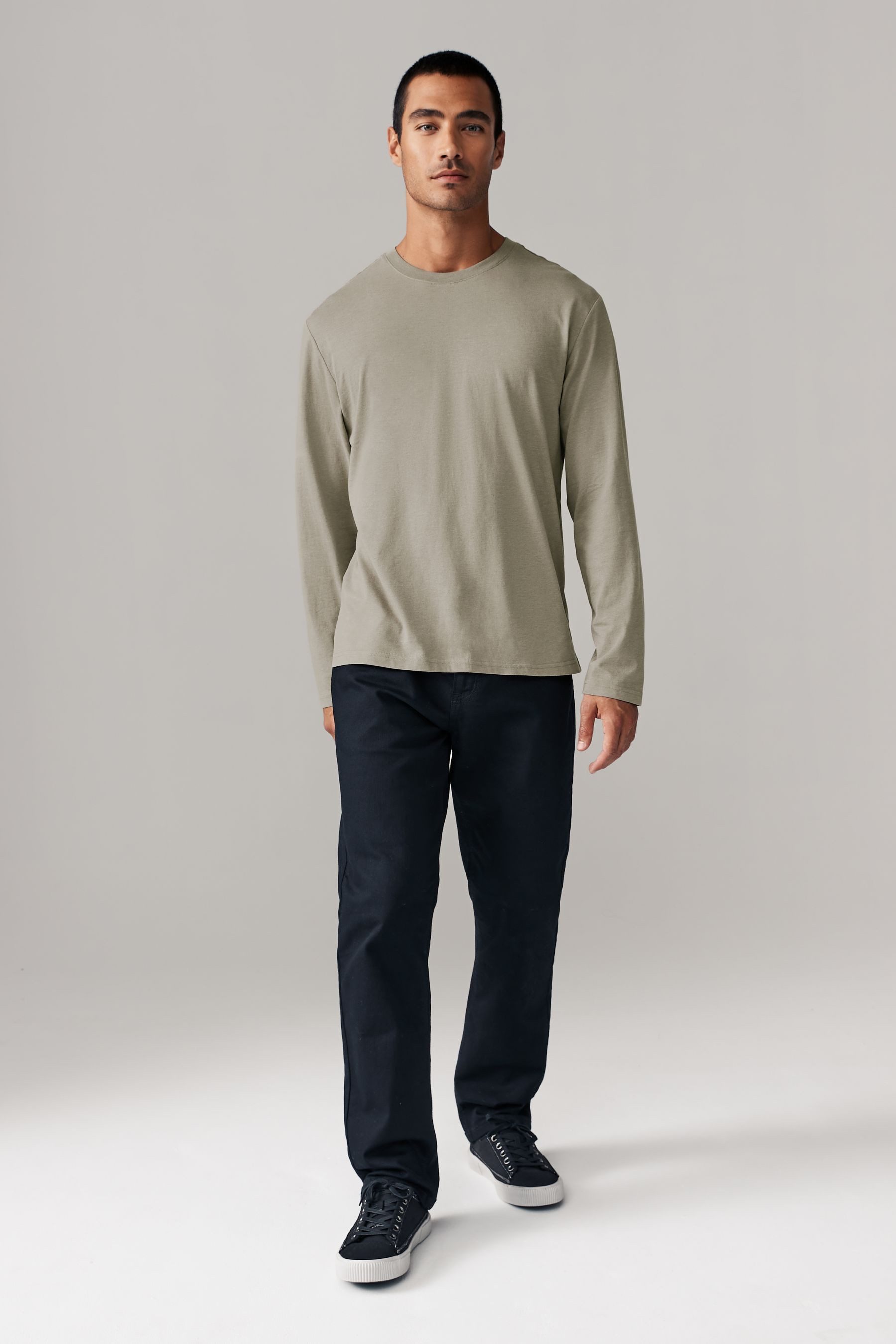 Next Langarmshirt Rundhalsshirt – Regular Fit (1-tlg)