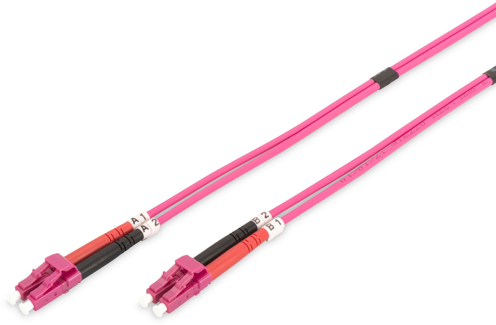 Digitus LWL Patchkabel, LC/LC MM OM4, Duplex, RAL4003 Optisches-Kabel, (200 cm)
