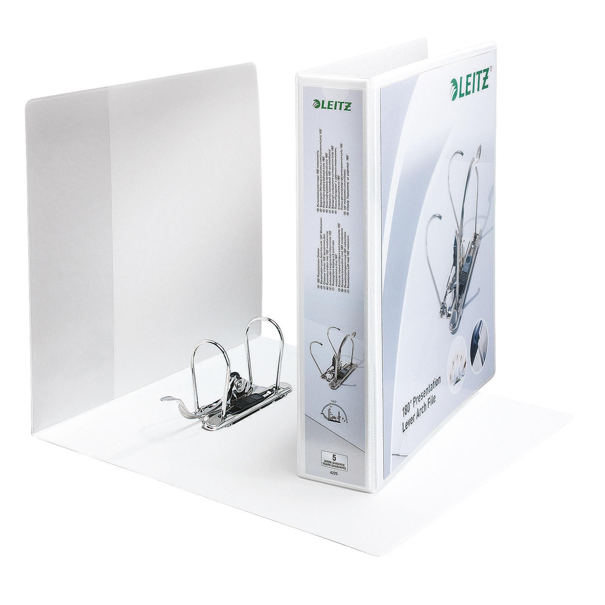 LEITZ Aktenordner LEITZ Папки с файлами Panorama weiß Überbreite Maxi A480mm 2 Außentasche u