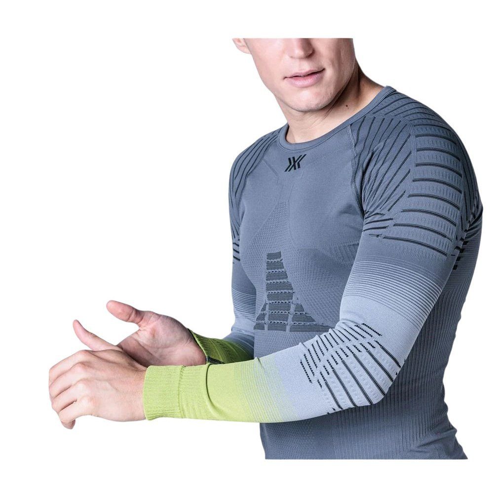 X-Bionic Langarmshirt Invent FX (temperaturregulierung) Unterwäsche grau/lime Herren