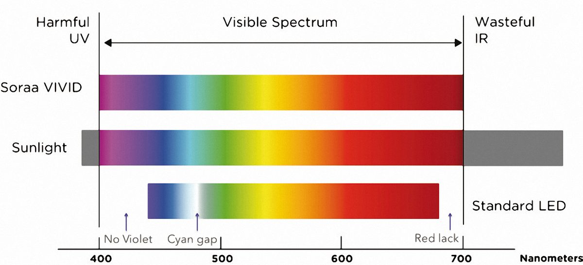 Soraa LED-Leuchtmittel Soraa Vivid 3 Vollspektrum LED Vollspektrum 18.5Watt, Flood R9 CRI95 Narrow E27, PAR30 - 25°, - LED