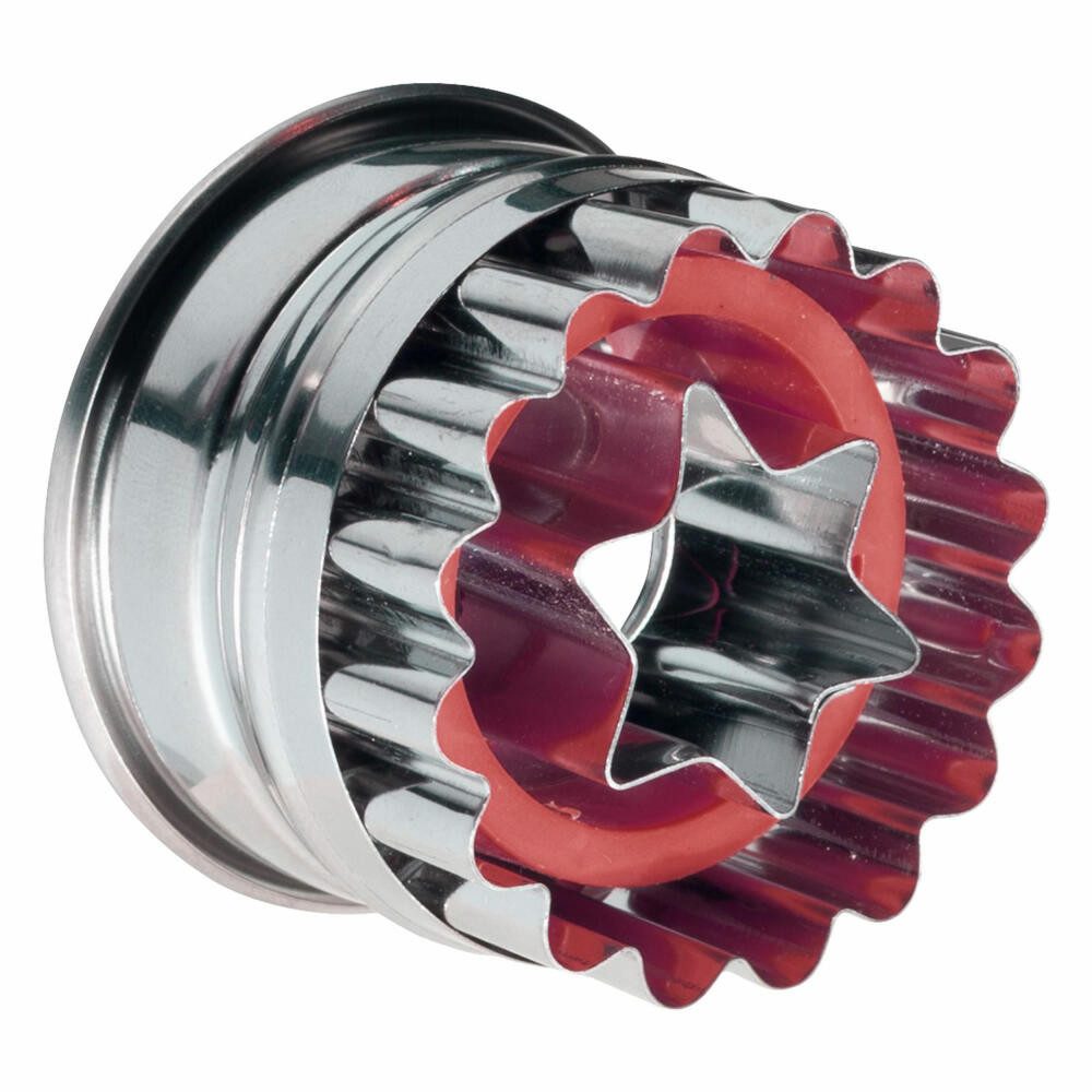 WESTMARK Ausstechform Linzer Keks-Ausstechform Stern, Mit Auswerfer, Weihnachten, Edelstahl