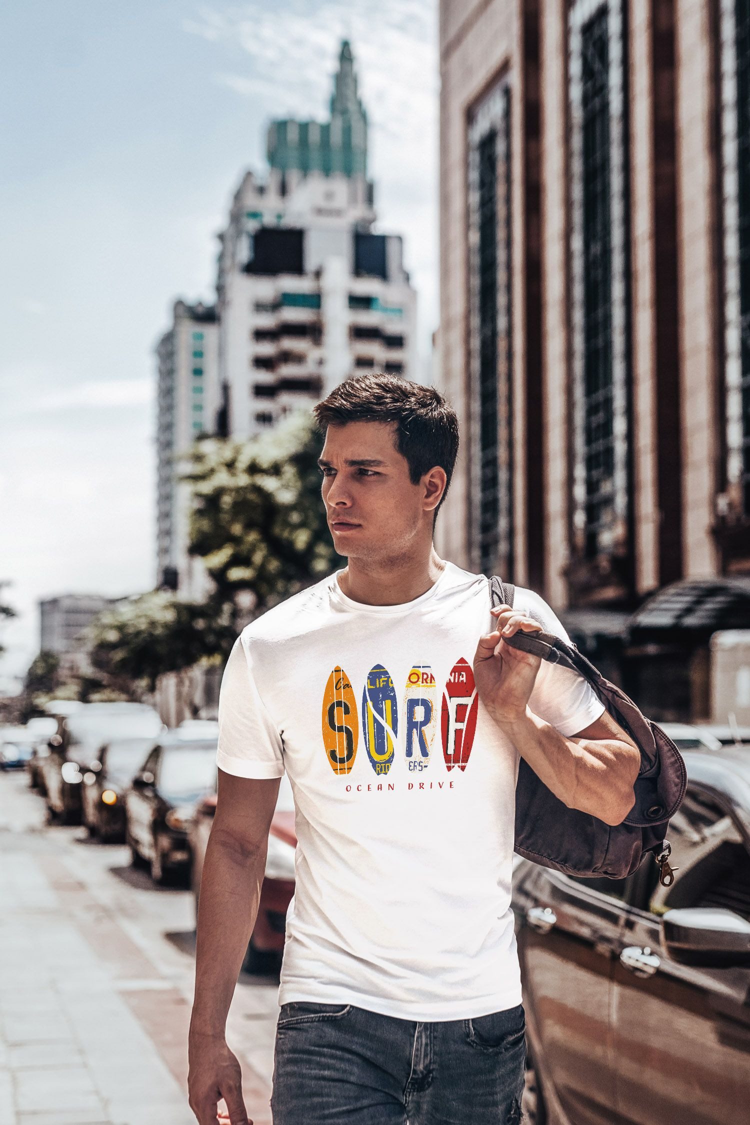 Neverless Print-Shirt Herren T-Shirt Print Surfboards California Surfing Oc günstig online kaufen