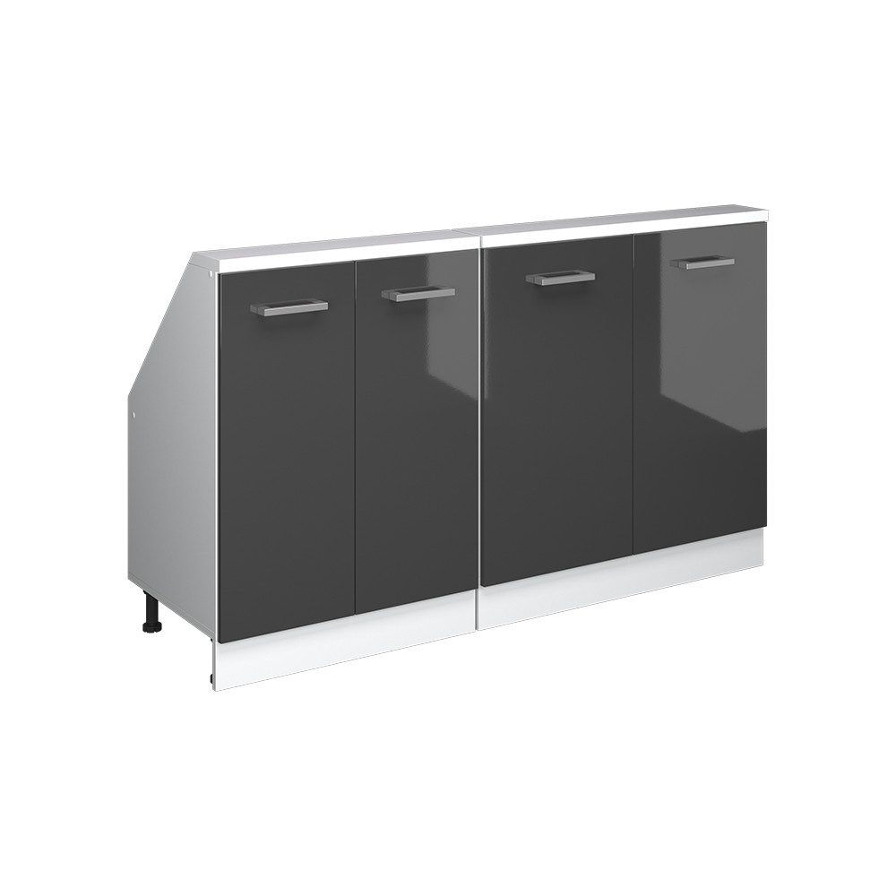 Vicco Unterschrank R-Line, Anthrazit Hochglanz/Weiß, 140 günstig online kaufen