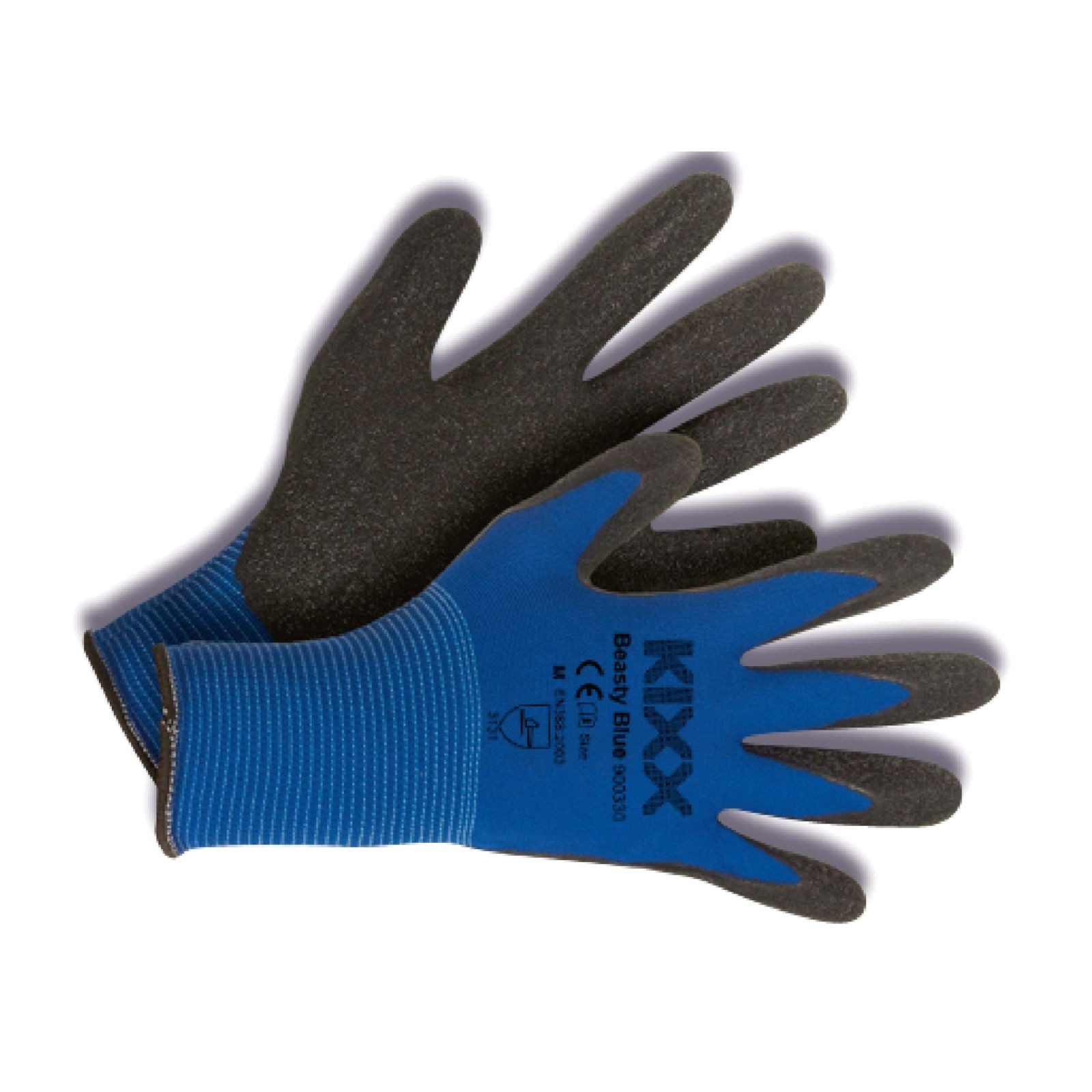 Gartenhandschuhe Color Line Arbeitshandschuhe, Blau/Schwarz Größe 7